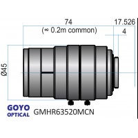 4/3 inch (Ø23mm) 35mm F2-16 Megapixel Lens